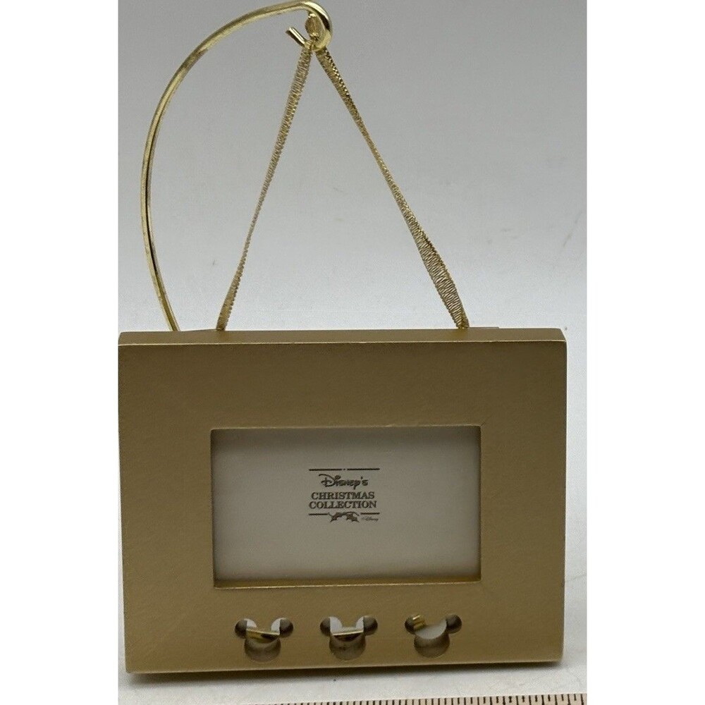 Disney Christmas Collection Gold Photo Frame Ornament Mickey Mouse Cutouts